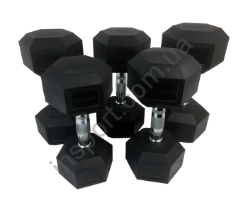 ГАНТЕЛЬНЫЙ РЯД TUNTURI RUBBER DUMBBELLS SET 12-20 KG (5 PAIRS) 14TUSCL181