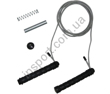 СТАЛЬНАЯ СКАКАЛКА С ДОПОЛНИТЕЛЬНЫМИ ГРУЗАМИ TUNTURI STEEL SKIPPING ROPE WITH EXTRA WEIGHTS 14TUSFU177