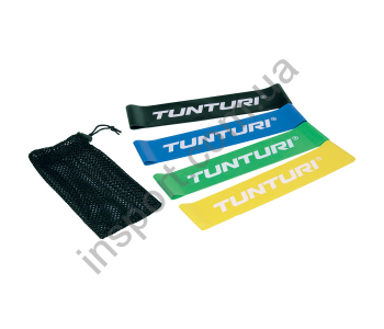 НАБОР ИЗ 4 ЭЛАСТИЧНЫХ МИНИ-ЛЕНТ TUNTURI MINI RESISTANCE BAND SET 14TUSYO016
