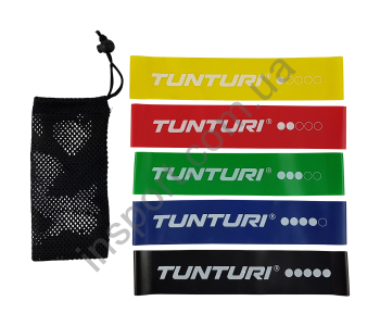 НАБОР ИЗ 5 ЭЛАСТИЧНЫХ МИНИ-ЛЕНТ TUNTURI MINI RESISTANCE BAND SET 14TUSYO040