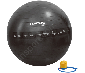 ФИТБОЛ (МЯЧ ДЛЯ ФИТНЕСА) TUNTURI GYMBALL 75 CM ANTI BURST (АНТИРАЗРЫВ) 14TUSFU288