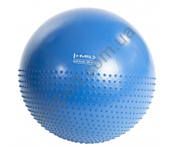 Мяч для фитнеса (фитбол) полумассажный HMS YB03 55 см Anti-Burst Blue
