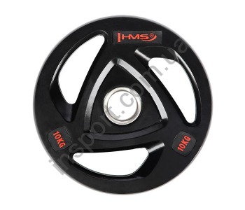 Олимпийский диск прорезиненный черный 10 кг HMS TOX10
