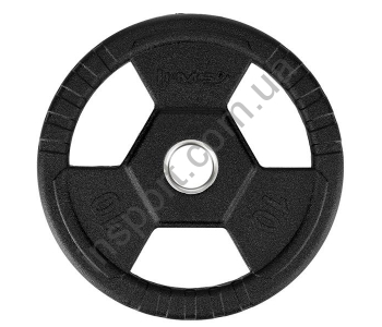 Олимпийский диск прорезиненный черный 10 КГ HMS TOH10