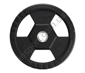 Олимпийский диск прорезиненный черный 15 КГ HMS TOH15
