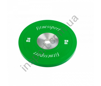 Диск для кроссфита соревновательный цветной 10 кг Fitnessport RCP22-10