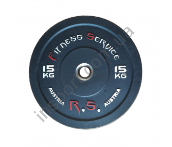 Бамперный диск для кроссфита Fitness Service 15 кг