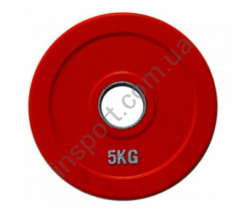 Диск олимпийский обрезиненный цветной 5 кг Alex RCP19-5