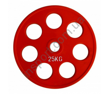  Диск олимпийский обрезиненный цветной 25 кг Alex RCP19-25