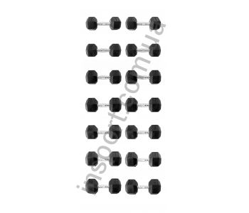 Гантельный ряд 10-25 кг 7 пар Explode PD-108-10-25