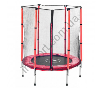 Батут Atleto 140 см с сеткой красный (21000401)