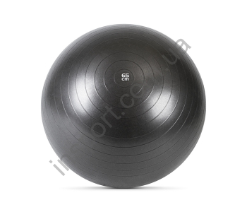 М'яч для фітнесу Generation Fitness Anti-Burst FF-65 см Black з насосом
