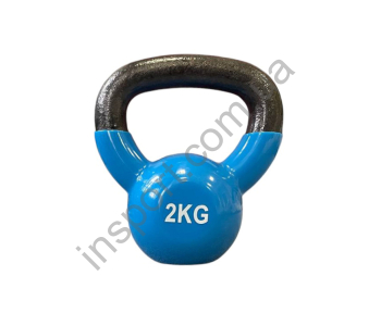 Гиря чугунная с виниловым покрытием 2 кг (Cиня) Generation Fitness FF51F1A-2kg