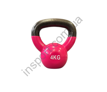 Гиря чугунная с виниловым покрытием 4кг (Cиня) Generation Fitness FF51F1A-4kg