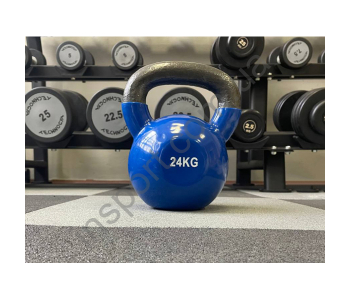 Гиря чугунная с виниловым покрытием 24кг (Cиня) Generation Fitness FF51F1A-24kg