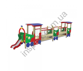 Локомотив с двумя вагонами T507