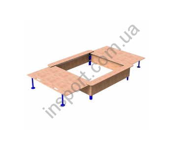 Песочница фанерная с крышкой (цвет - дерево) P301Д
