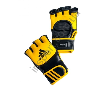 Перчатки трен. ММА/COMBAT кожа желто/черн (размер М)