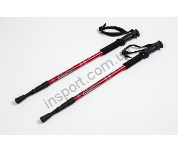 Треккинговые палки регулируемые Everest red