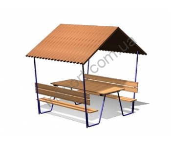 Навес со столом и скамейками DIO216