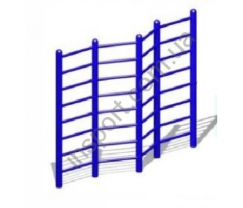 Уличная шведская лестница изогнутая DIO613