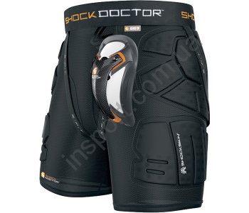 Защитные шорты с протекторами и ракушкой Shock Doctor SHOCKSKIN LAX RELAX FIT 8688