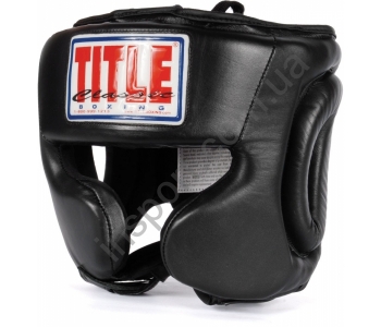 Боксерский защитный шлем TITLE Classic Traditional Training Headgear CPHGT BK 5207
