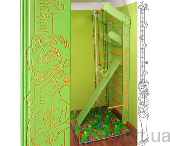 Спортуголок «Сосна» цветной (базовая комплектация без навесного) Спортуголок «Сосна» цветной (базовая комплектация без навесного)