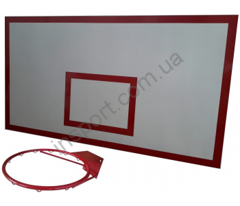 Баскетбольный щит металлический 1,0х1,8м с кольцом BasketSport БМ-180