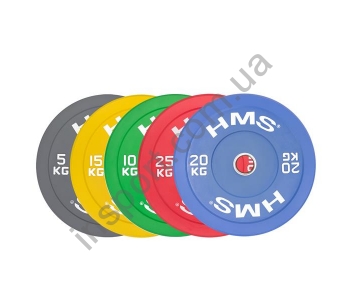 Диск бамперный цветной HMS CBR05-25 (5-25 кг)