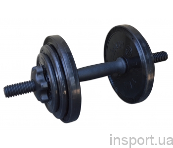 Гантель разборная черная Inter Atletika 8,82 кг СТ 530.10