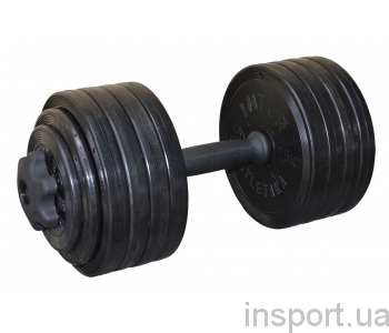 Гантель разборная черная Inter Atletika 23,82 кг СТ 530.25