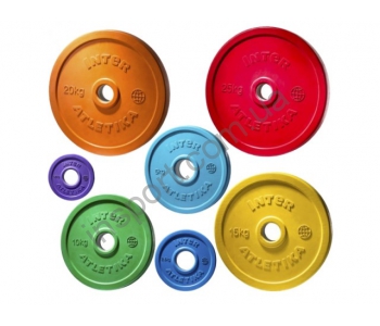 Диск обрезиненный Inter Atletika LCA 1,25 - 25 кг (d 52 мм.)