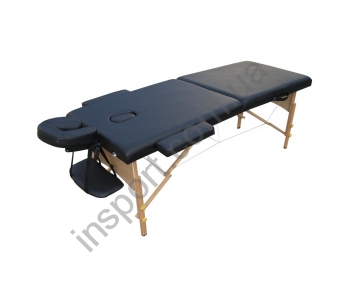 HY-20110 Массажный стол 2-х секционный (дерев.рама) черный