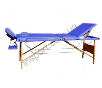 HY-30110-1.2.3 Массажный стол 3-х секционный (дерев. рама) синий