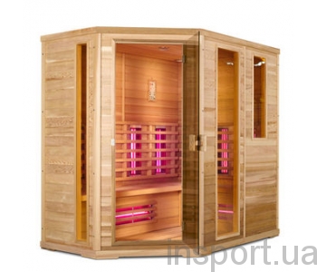 Шестиместная инфракрасная сауна Elite Pentagonal 