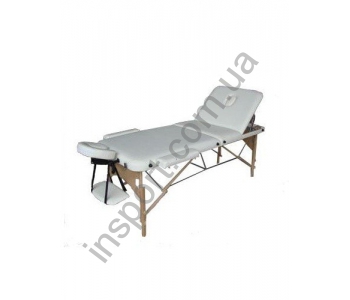 HY-30110B Массажный стол 3-х секционный (дерев. рама) бежевый