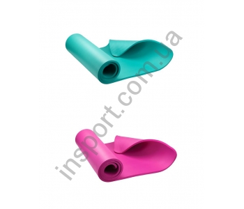 Коврик для йоги HMS YM04 зеленый/розовый