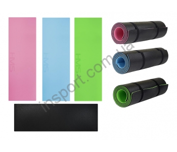 Коврик для йоги HMS YM06 (розово-черный, сине-черный, зелено-черный)