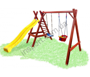 Уличные качели с горкой Babygrai -4