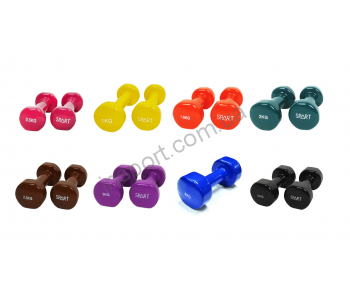 Виниловые гантели пара 2х0,5-5 кг Spart DB2113-0.5-5