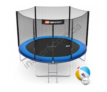Батут Hop-Sport 10ft (305cm) blue с внешней сеткой