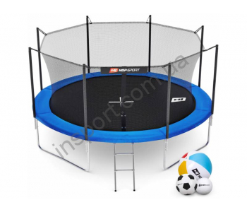 Батут Hop-Sport 12ft (366cm) blue с внутренней сеткой