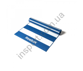 Мат для йоги двухсторонний Reebok Stripes RAYG-11030BL 4мм
