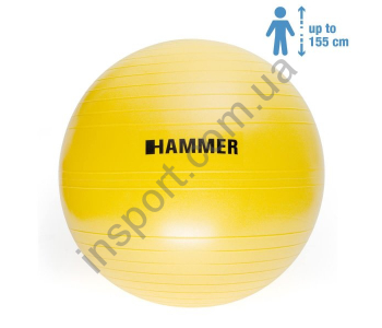 66406 Фитбол (мяч для фитнеса) Hammer Gymnastics Ball 55 cm Anti-Burst System (антиразрыв)
