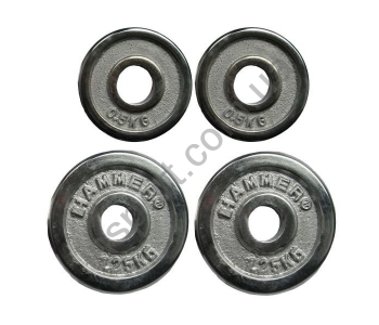 4670 Диски хромированные Hammer 2*0,5 kg + 2*1,25 kg	
