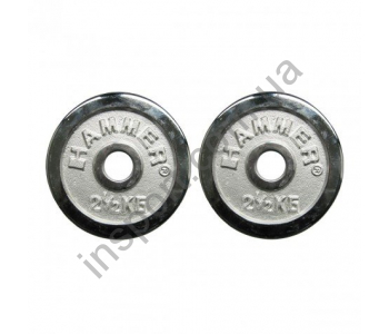 4672 Диски хромированные Hammer 2*2,5 kg