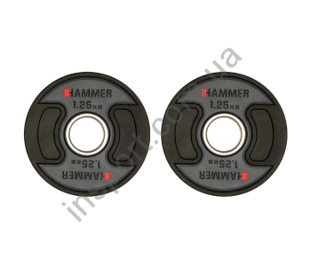 4705 Олимпийские диски профессиональные Hammer PU Weight Discs 2*1,25 kg