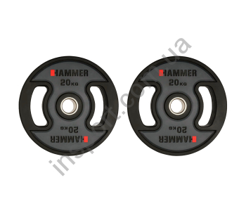 4710 Олимпийские диски профессиональные Hammer PU Weight Discs 2*20 kg