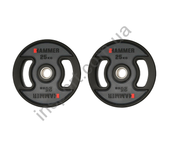 4711 Олимпийские диски профессиональные Hammer PU Weight Discs 2*25 kg